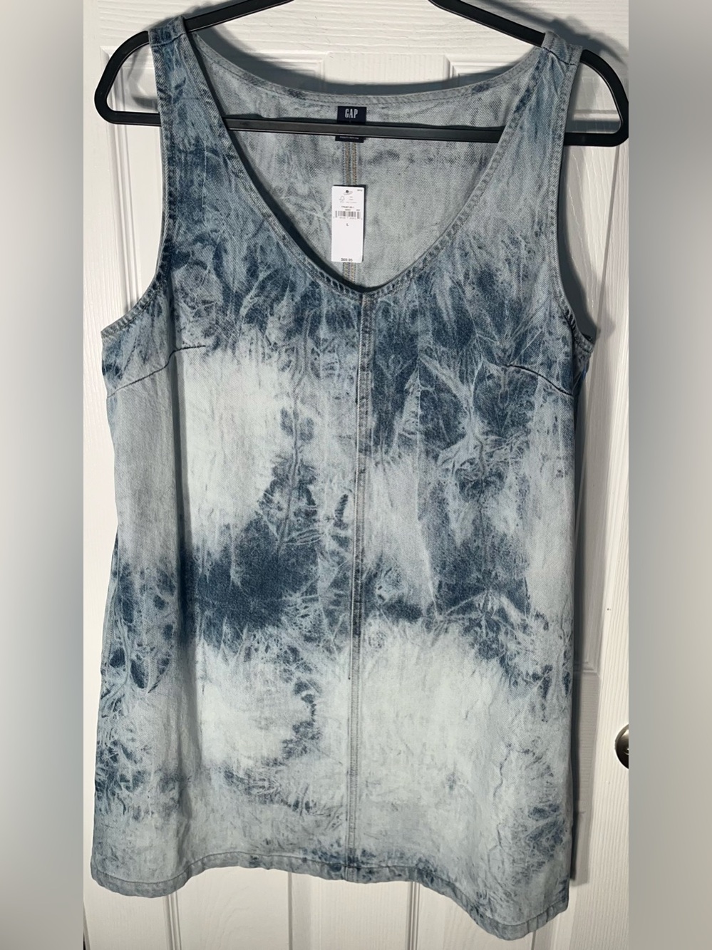Women’s GAP UltraSoft Denim Mini Dress - NWT Large L New With Tags Cotton Blend